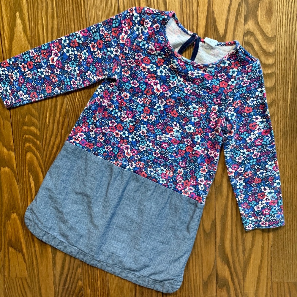 GAP Floral Chambray Dress